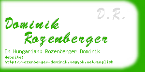 dominik rozenberger business card